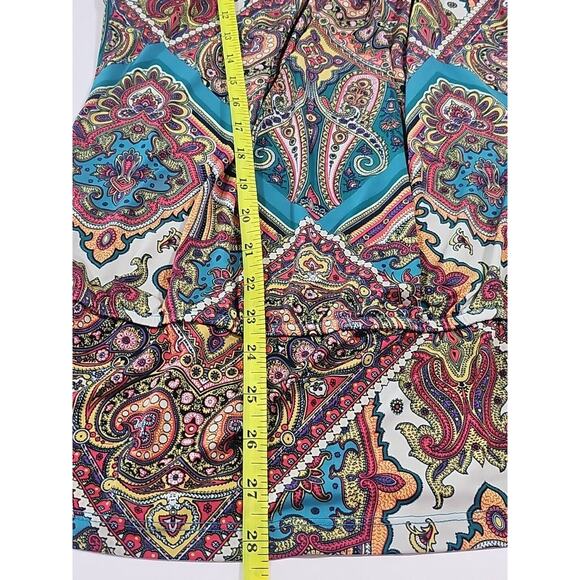 Lane Bryant Womens Satiny Top Balloon Sleeve Size 18/20W Stretch 70s Boho Hippie - Picture 5 of 6